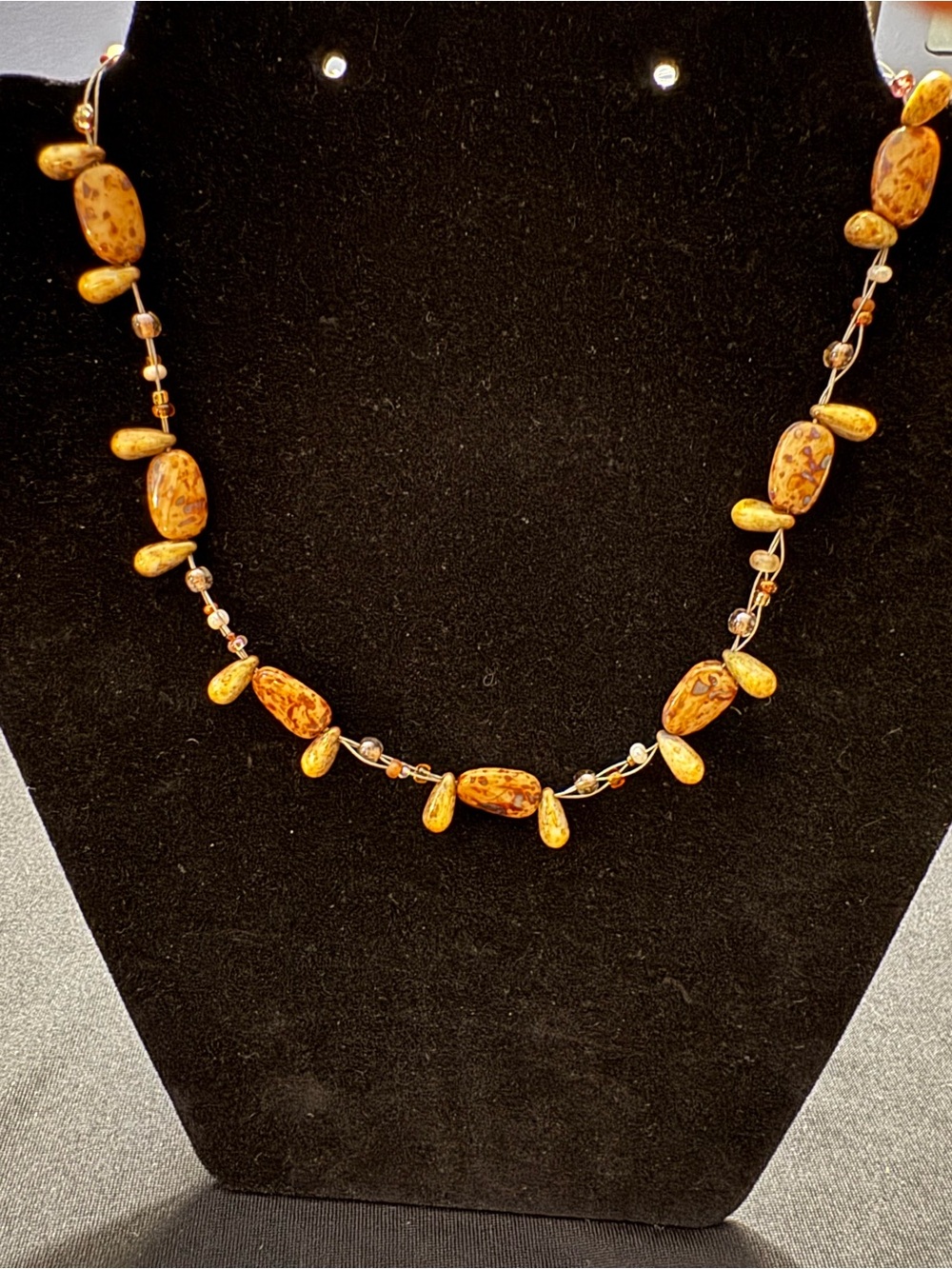 Autumn Jasper Station Necklace